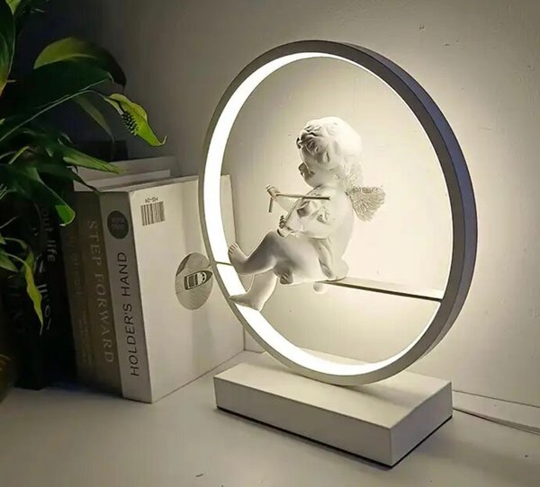 Lampe cercle lumineux ange 34 cm